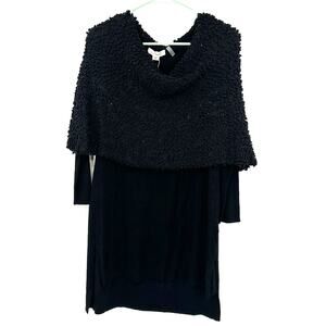 Simply Noelle Size‎ XXL Sweater Black Chunky Knit Cowl Neck Off The Shoulder NWT